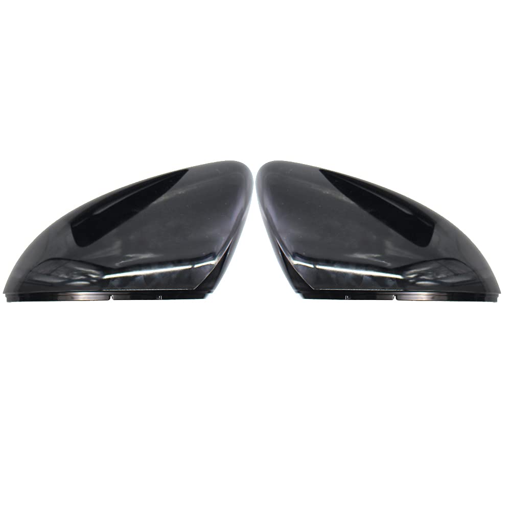 KYYET Kompatibel mit Golf 7 MK7 7.5 Gtd R L E-Golf Seitenflügel Rückspiegel Abdeckkappen 2013–2017 glänzend schwarz von KYYET