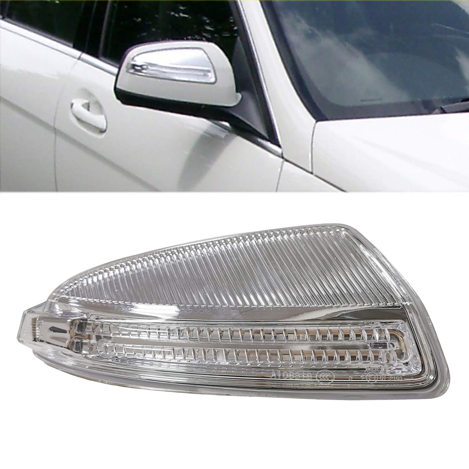 KYYET Kompatibel mit Mercedes W204 C Klasse C250 C300 C350 C63 Tür Seitenspiegel Gehäuse Blinker LED Licht Blub (rechts) von KYYET