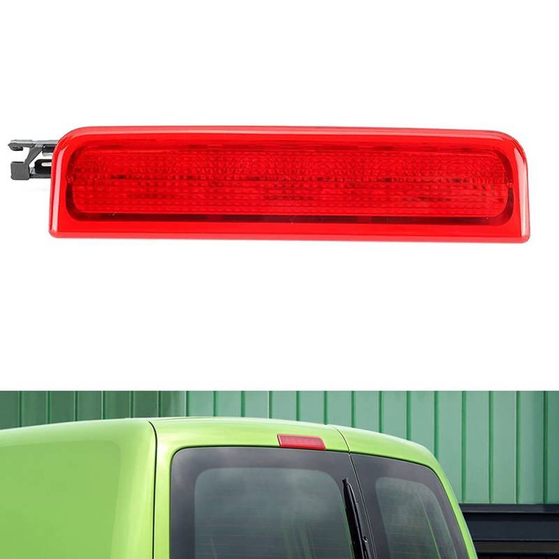 KYYET LED dritte Bremsleuchte Ersatz für Caddy 2004–2015 3D Center High Level Rücklicht Bremslicht Bremslicht Rot Linse von KYYET