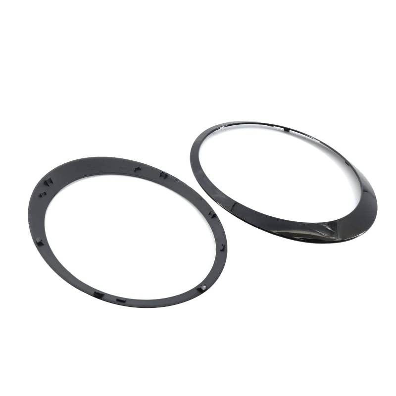 KYYET Scheinwerfer-Zierringblende für Fahrer- und Beifahrerseite, glänzend schwarz, kompatibel mit Mini Cooper 2007–2014 R56 R56 R57 R58 R59 von KYYET