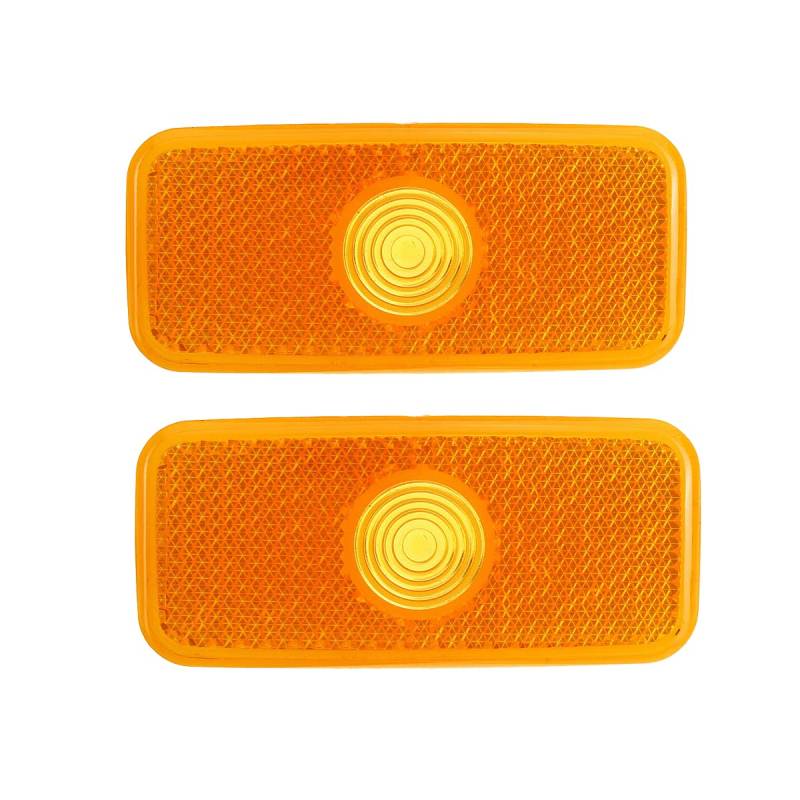 KYYET Seitenmarkierungsleuchte, bernsteinfarbene Reflektorlinse, kompatibel mit Ford Transit MK6 MK7 2000–2014 (2 Stück) von KYYET