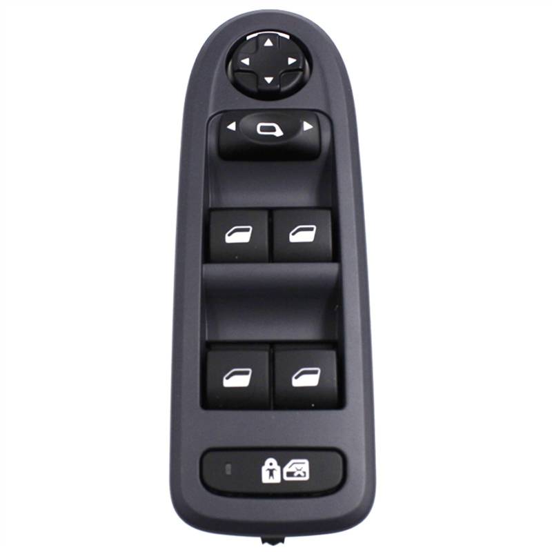Fensterheberschalter Für Peugeot 308 5-Türer Fließheck Wagon 2007-2013 Power Master Fensterschalter Spiegelsteuerungstaste 96644915 98053439(Schwarz) von KZSH