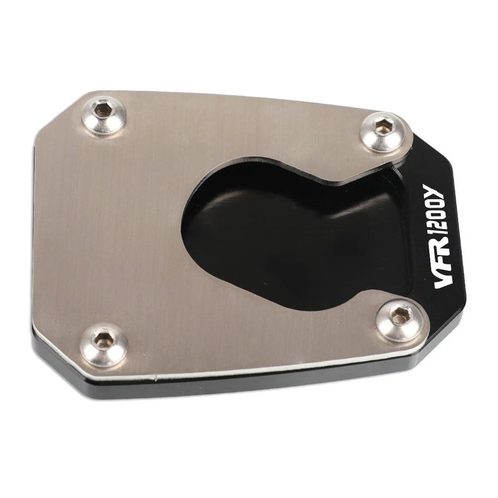 KZYQDARS Motorrad Seitenständerplatte Für VFR VFR1200X VFR800X 1200 CROSSTOURER/DCT Motorrad Seitenständer Fußverlängerung Vergrößerungsplatte Pad Unterstützung Ständer(Silver3) von KZYQDARS