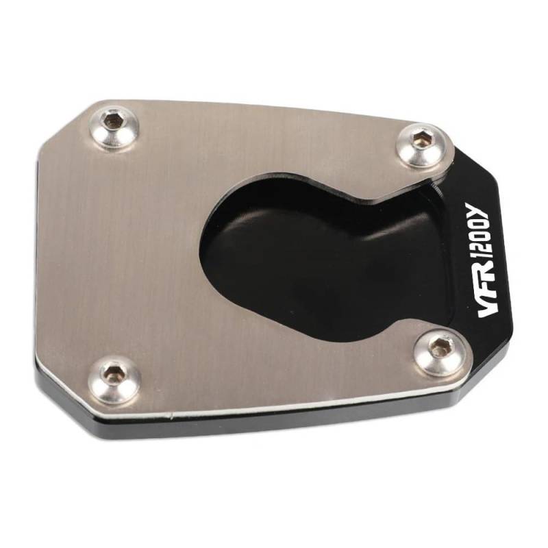 KZYQDARS Motorrad Seitenständerplatte Für VFR VFR1200X VFR800X 1200 CROSSTOURER/DCT Motorrad Seitenständer Fußverlängerung Vergrößerungsplatte Pad Unterstützung Ständer(Silver3) von KZYQDARS