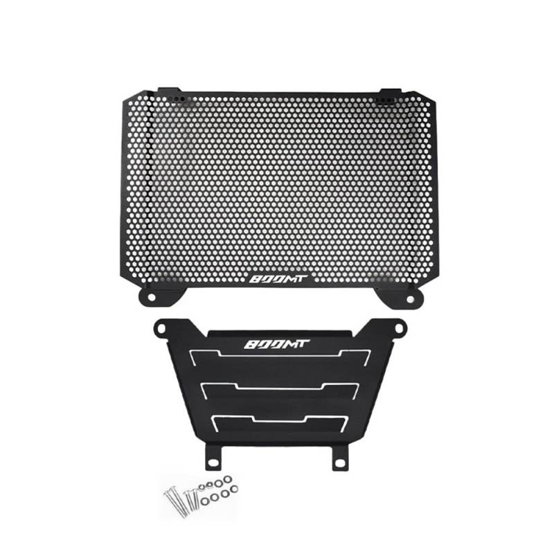Motorrad Kühlergrill Grill Schutz Schutz Abdeckung FÜR Kühler Schutz Protector FÜR C & FMOTO 800MT 2021 2022 Kühlergrill Abdeckung Kühler(1 Set-Black logo) von KZYQDARS