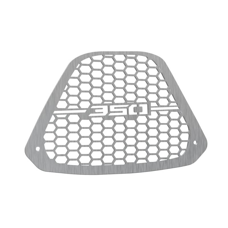 Motorrad Kühlergrill Grill Schutz Schutz Abdeckung Für ADV 350 2021 2022 2023 2024 Wasser Tank Grille Abdeckung Net Motorrad Teile Kühler(Silver) von KZYQDARS