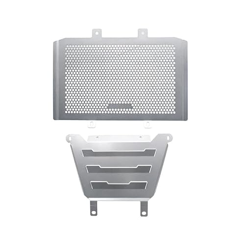 Motorrad Kühlergrill Grill Schutz Schutz Abdeckung Für C&FMOTO MT450 2024 2025 2026 Motorrad-Kühlerschutz Schutz Motorabdeckung(Silver) von KZYQDARS