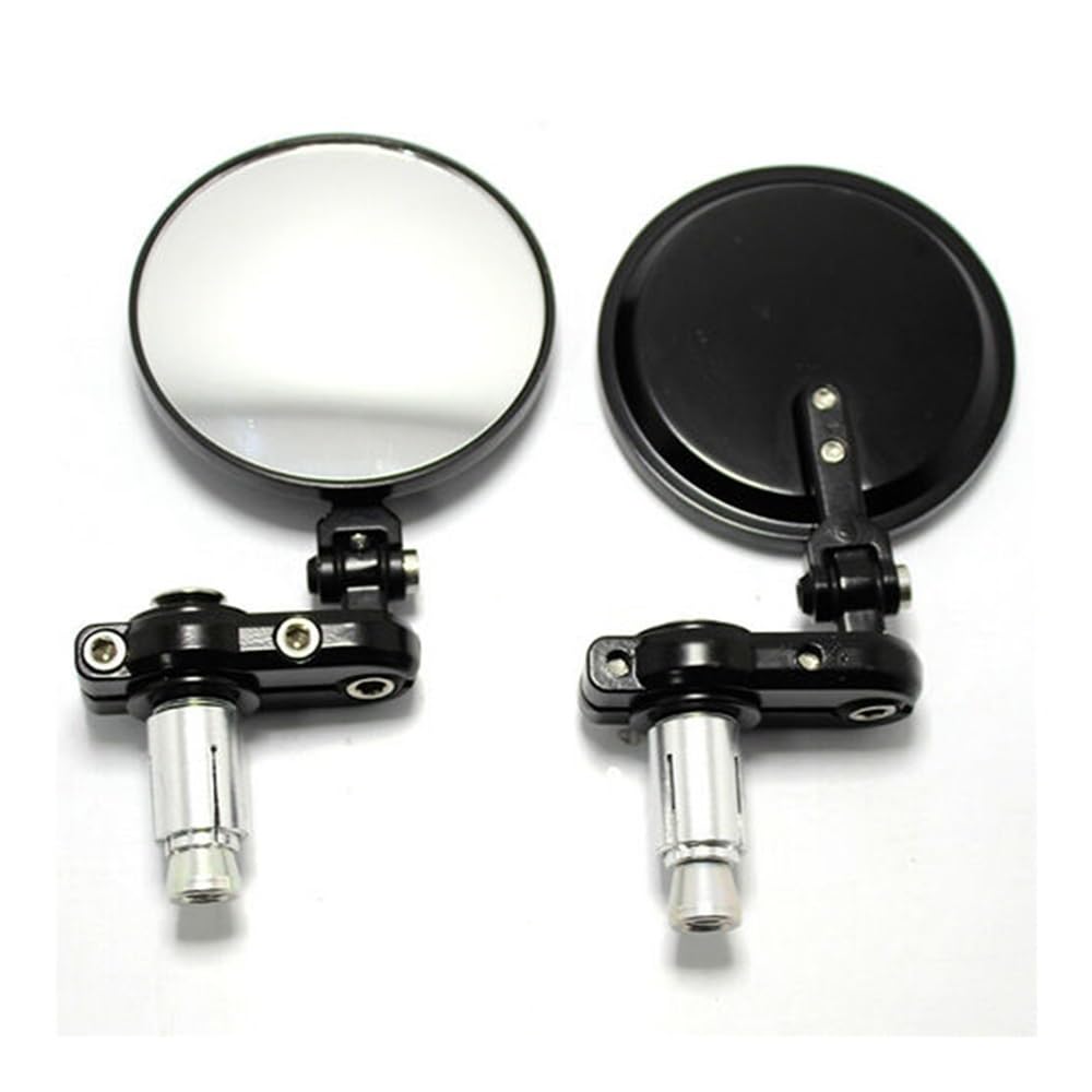 Motorrad Rückspiegel Für Nordson 22MM CNC Aluminium Motorrad Schwarz Runde Griff Bar End Rearview Außenspiegel Racer(Foldable) von KZYQDARS