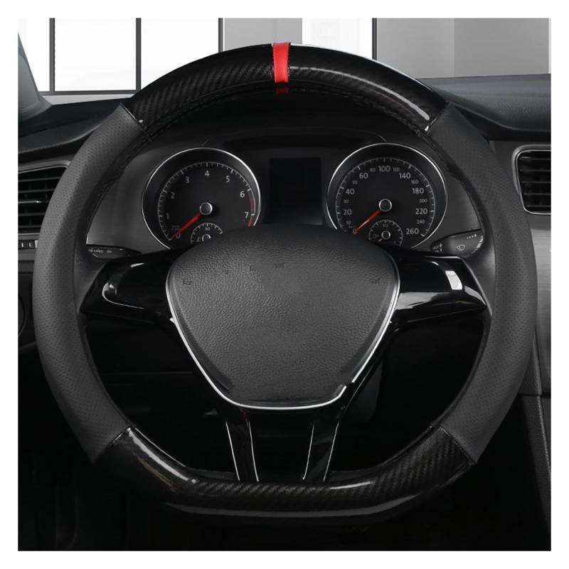 Auto Lenkradabdeckung Auto-Lenkradabdeckung Aus Kohlefaser Für Nissan Für Qashqai Für J11 Für X-Trail Für T32 2015 2016 2017 2018 2019 2020 2021(Type D D Shape) von KZZYPJ