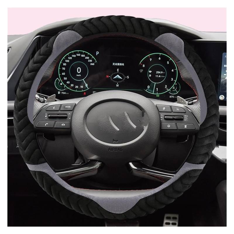 Auto Lenkradabdeckung Auto-Lenkradabdeckung Für Hyundai Für NX4 Für Elantra Für Den 7. Für Sonata Für Den 10. 2020 2021 2022(Grey O Shape) von KZZYPJ