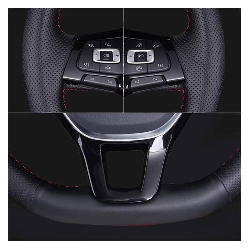 Auto Lenkradabdeckung Auto-Lenkradabdeckung Rutschfestes Lenkradgeflecht Für Mazda 2 2008 2009 2010 2011 2012 2013 2014(Black Thread) von KZZYPJ