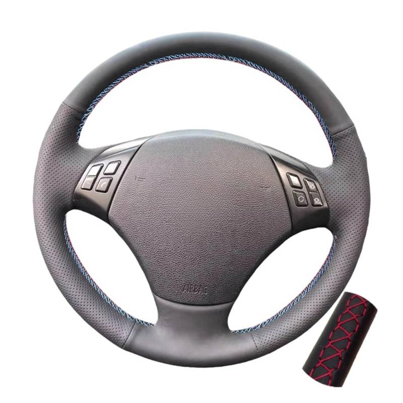 Auto Lenkradabdeckung Für 3er Für E90 Für E91 2005-2011 Für X1 Für E84 2010-2013 Handgenähte Leder-Lenkradabdeckung(Red Thread) von KZZYPJ