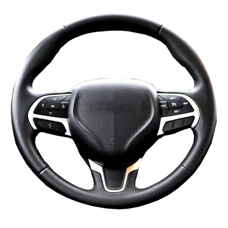 Auto Lenkradabdeckung Für Chrysler 200 2015 2016 2017 Auto Lenkrad Abdeckung Hand Nähen Nähen Geflecht Lenkrad Protecto(Style 4) von KZZYPJ