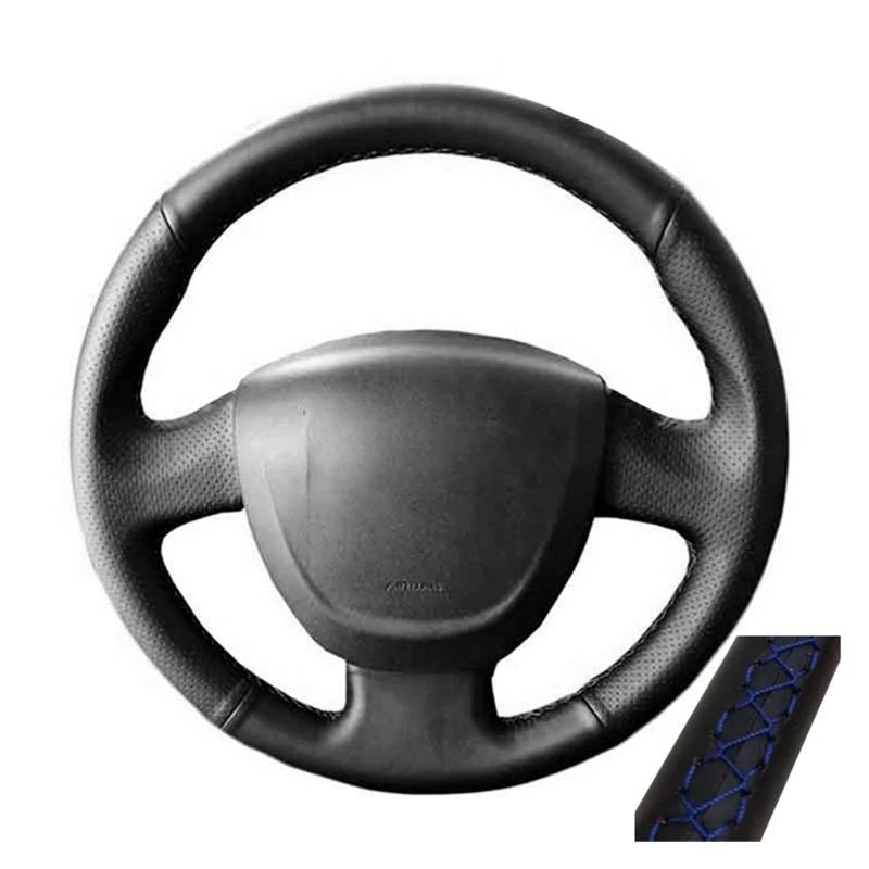 Auto Lenkradabdeckung Für Lada Für Granta 2011 2012 2013 2014 2015 2016 2017 2018 Auto-Lenkradabdeckung Individuelles Rutschfestes Mikrofaserleder(Blue Thread) von KZZYPJ