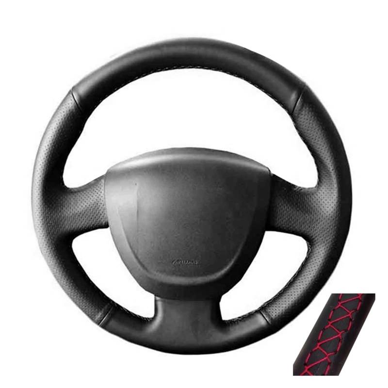 Auto Lenkradabdeckung Für Lada Für Granta 2011 2012 2013 2014 2015 2016 2017 2018 Auto-Lenkradabdeckung Individuelles Rutschfestes Mikrofaserleder(Red Thread) von KZZYPJ