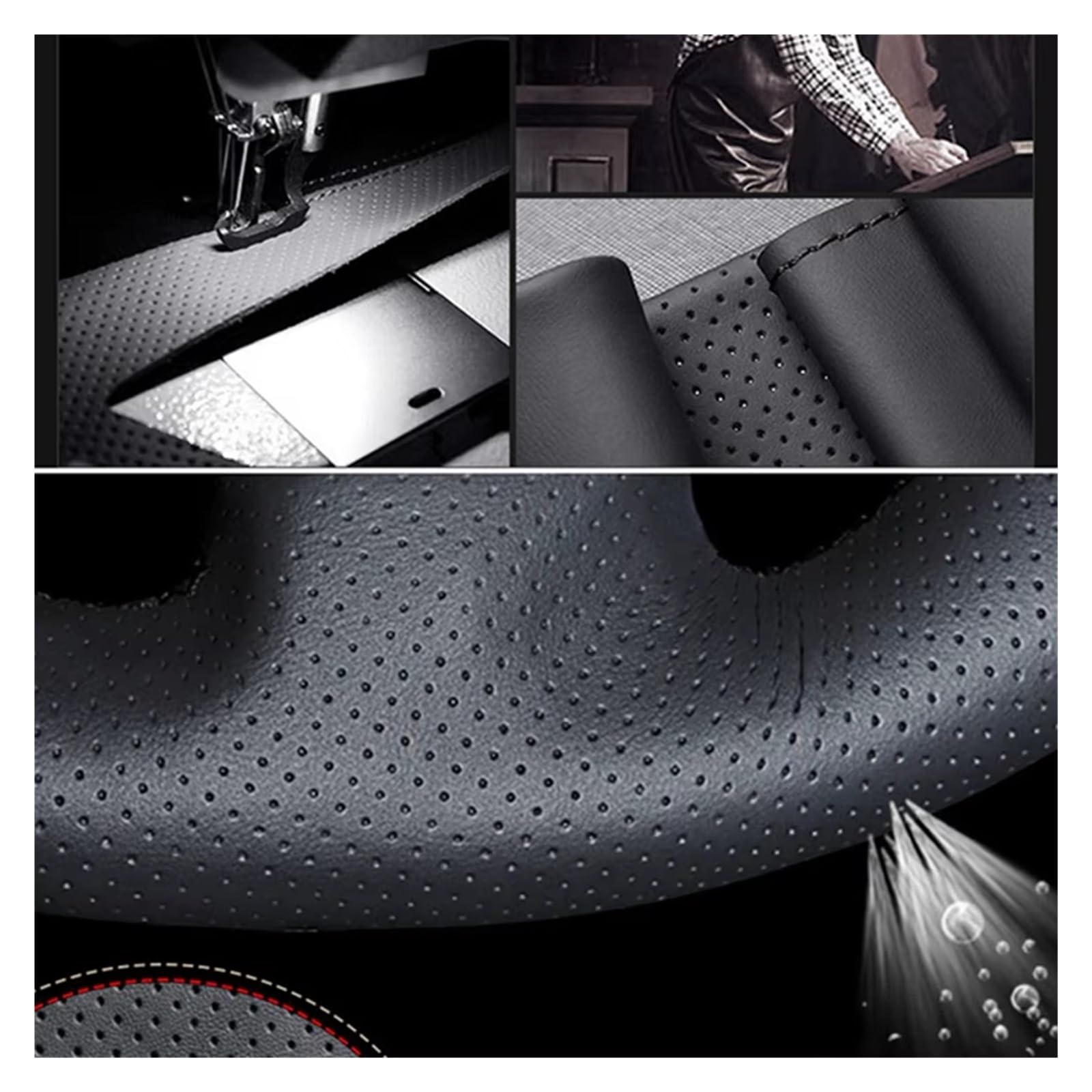 Auto Lenkradabdeckung Für Opel Für Astra G H 1998 1999 2000 2001 2002 2003 2004 2005 2006 2007 Hand Nähen Auto Lenkrad Abdeckung Mikrofaser Leder(Blue Thread) von KZZYPJ