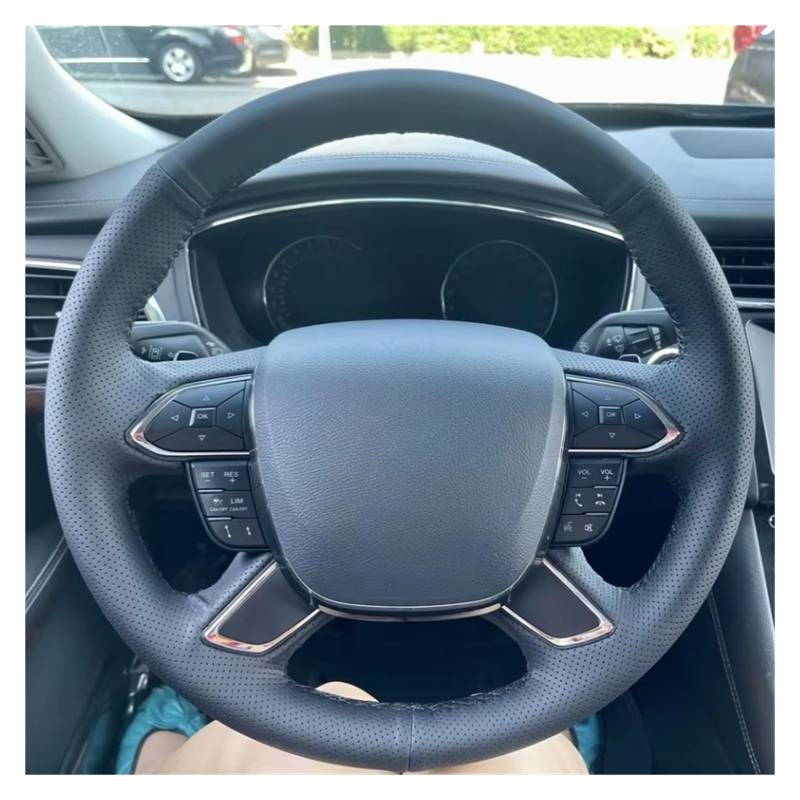 Auto Lenkradabdeckung Geflochtene Auto-Lenkradabdeckung Handgenäht Bequemes Mikrofaser-Leder Für Ford Für Escort Für Escape Für Taurus Für Mondeo Für Kuga Für Ecosport(O) von KZZYPJ