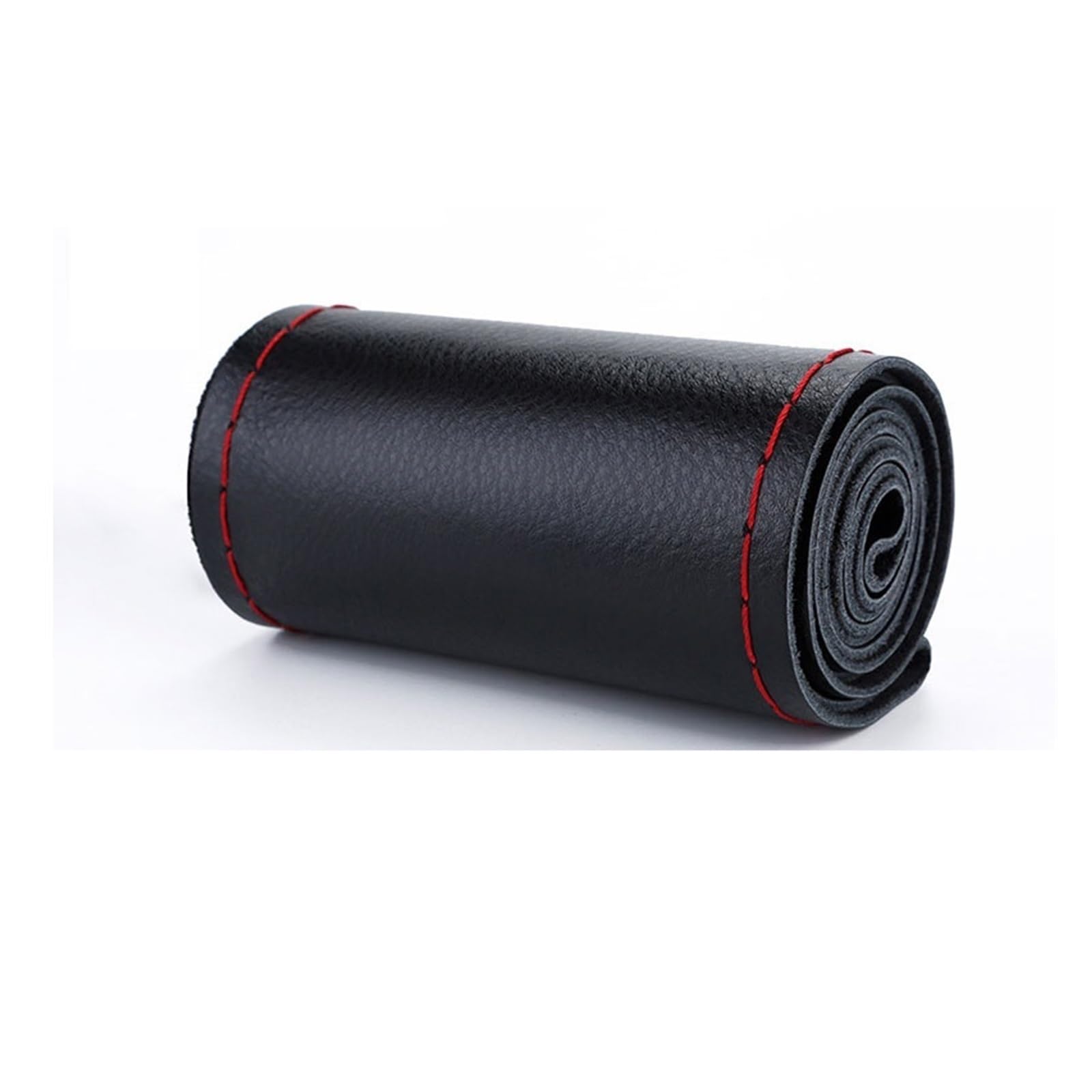 Auto Lenkradabdeckung Lederlenkradabdeckung 37-38cm Universal DIY Geflochtener Autolenkradschutz(No Hole Red) von KZZYPJ