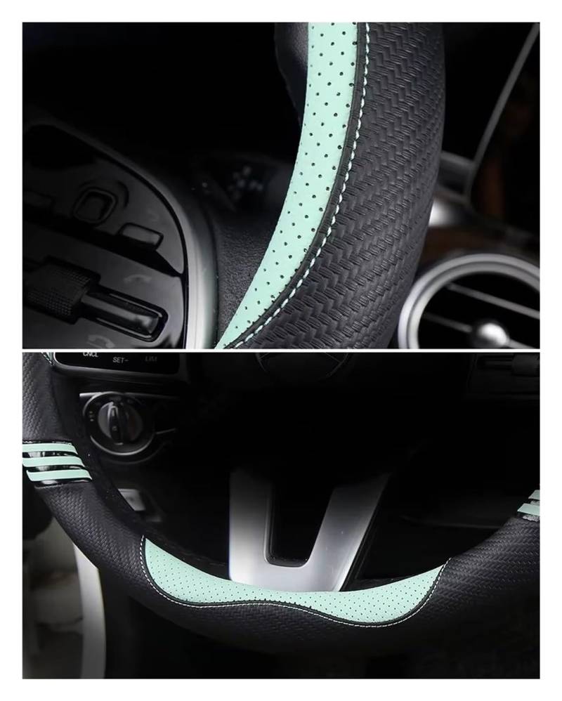 Auto Lenkradabdeckung Pu-Leder-Auto-Lenkrad-Abdeckung Für Mazda 3 Für Axela 2019 2020 2021 2024(White) von KZZYPJ