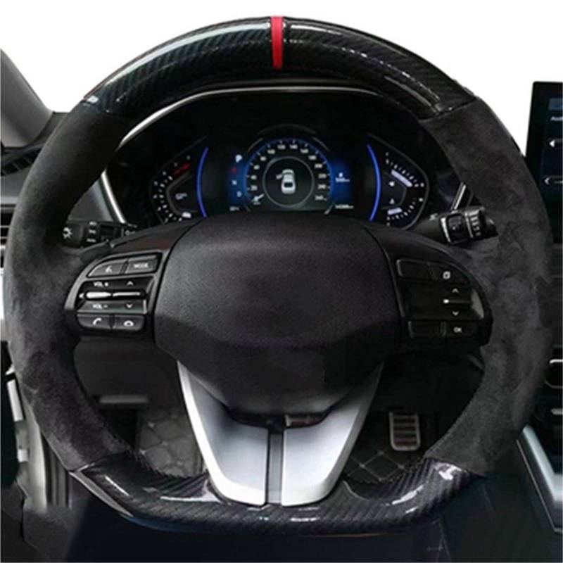 Auto-Lenkradbezug Auto Lenkrad Abdeckung Geflecht Auto Zubehör Für Hyundai Für Elantra 4 2019 2018 2017 2016 Für Ioniq 2017 2018 2019(4) von KZZYPJ