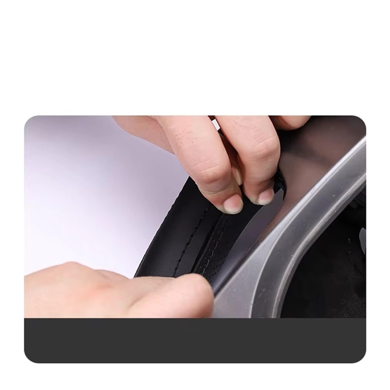 Auto-Lenkradbezug Auto Lenkrad Abdeckung Geflecht Künstliche Leder Auto Zubehör Für Toyota Für Corolla 2009-2012 2013 Für Matrix 2009-2010 Für Auris 2007 2008 2009(White Thread) von KZZYPJ