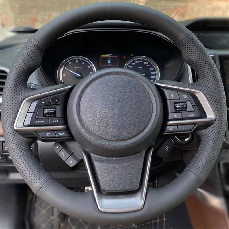 Auto-Lenkradbezug Auto Lenkrad Abdeckung Künstliche Leder Für Subaru Für Forester 2013 2014 2015 Für Legacy 2013-2014 Für Outback 2013-2014 Für XV 2013(Red Thread) von KZZYPJ