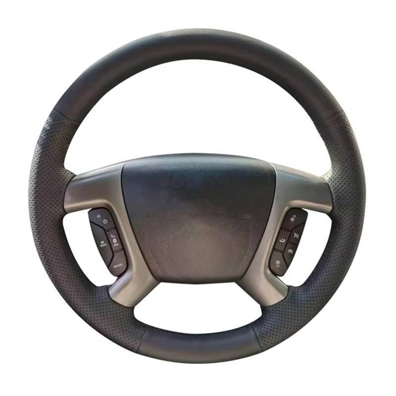 Auto-Lenkradbezug Auto Lenkrad Abdeckung Nicht-Slip Leder Geflecht Auto Zubehör Für Chevrolet Für Captiva 2007-2014 Für Silverado 2007-2013(Brown Thread) von KZZYPJ