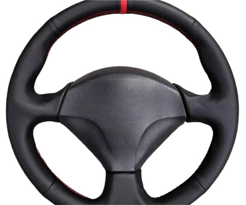 Auto-Lenkradbezug Auto-Lenkradabdeckung Aus Schwarzem Leder Für S2000 2000–2008 Für Civic Für SI 2002–2004 Für Acura Für RSX Für Typ-S 2002 2003 2004 2005 2006(3 Colors Thread) von KZZYPJ