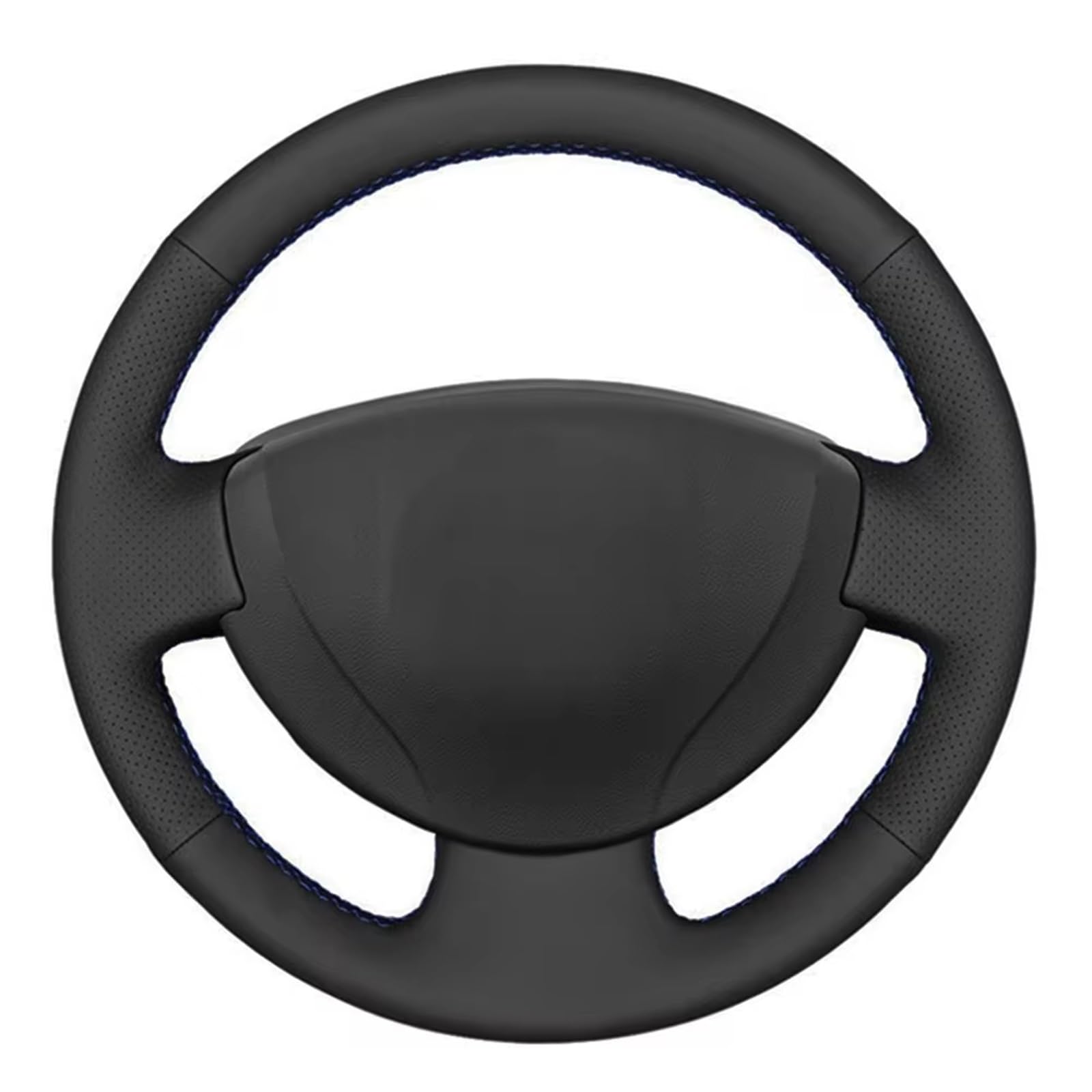 Auto-Lenkradbezug Auto-Lenkradbezug Aus Schwarzem Kunstleder Für Lada Für Largus(Black Thread) von KZZYPJ