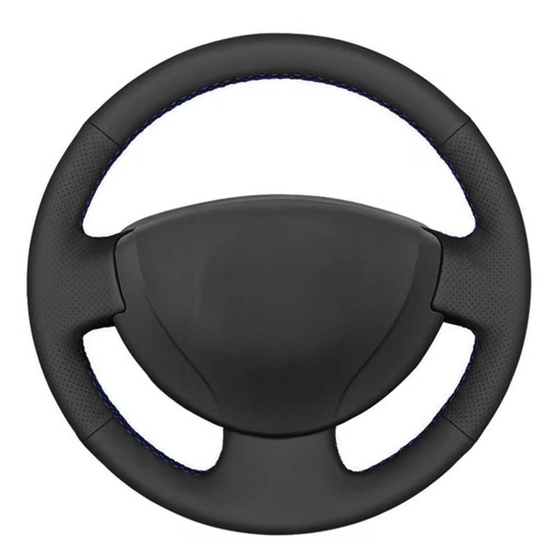 Auto-Lenkradbezug Auto-Lenkradbezug Aus Schwarzem Kunstleder Für Lada Für Largus(Black Thread) von KZZYPJ