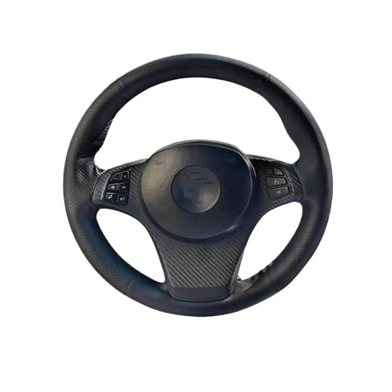 Auto-Lenkradbezug Autozubehör Auto-Lenkradabdeckung Lenkradgeflecht Für E83 Für X3 2003–2005 2006 2007 2008 2009 2010 Für E53 Für X5 2004 2005 2006(Black Thread) von KZZYPJ