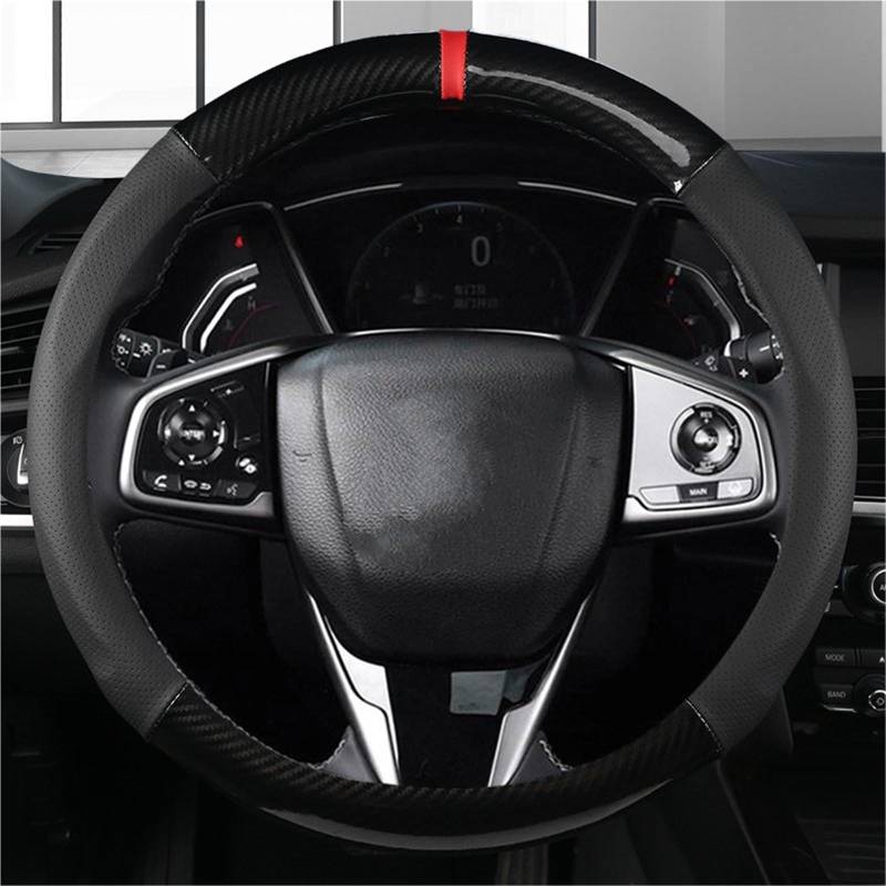 Auto-Lenkradbezug Carbon Fiber + Leder Auto Lenkrad Abdeckung Auto Zubehör Für Civic 2016 2017 2018 2019 2020 2021 2022(C) von KZZYPJ