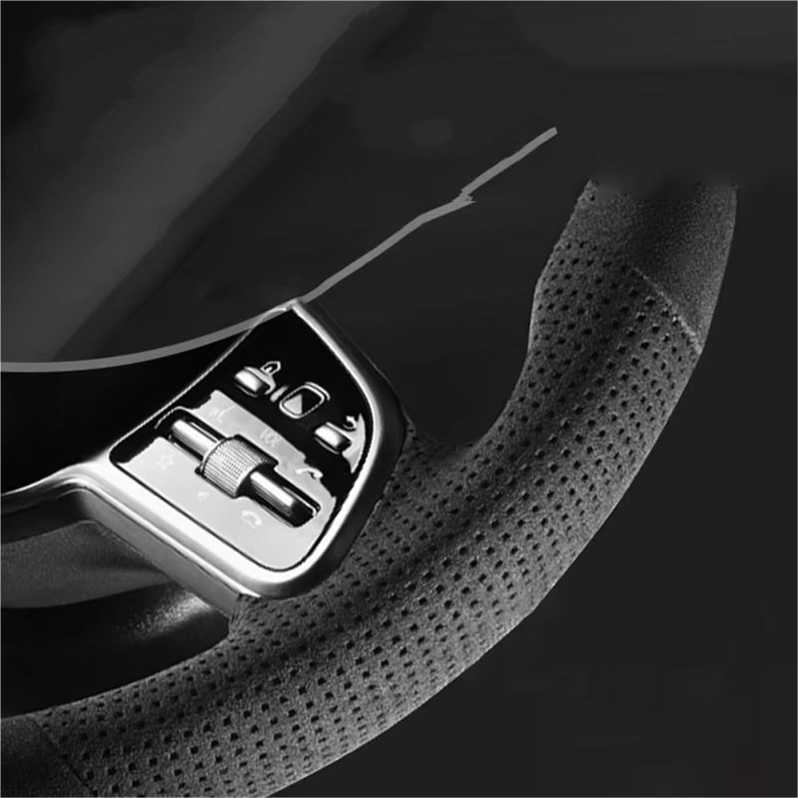 Auto-Lenkradbezug Geflecht Auto Lenkrad Abdeckung Wrap Anti-Slip Auto Zubehör Für Mazda 3 6 Für Axela 2017-2018 Für Atenza Für CX-3 Für CX-5 Für CX-9(Light Blue Thread) von KZZYPJ