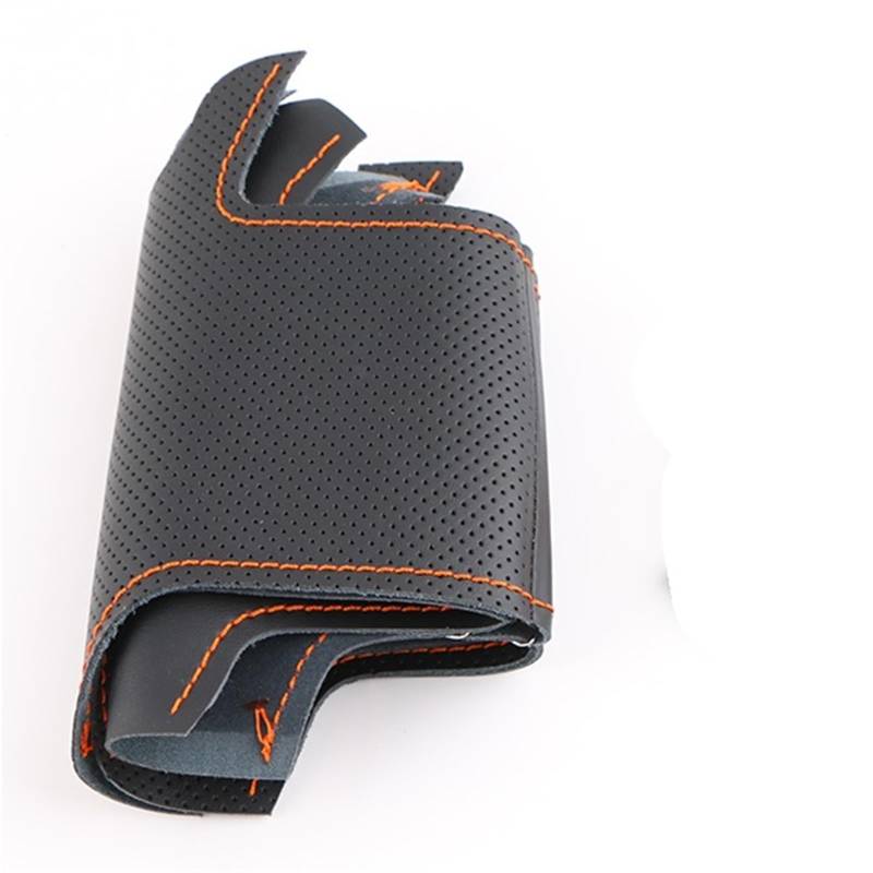 Auto-Lenkradbezug Leder Auto Lenkrad Abdeckung Lenkung-Rad Lenker Geflecht Für Kia Für K5 2016 2017 Für Sportage 4 Für KX5 2016 2017(Orange Thread) von KZZYPJ