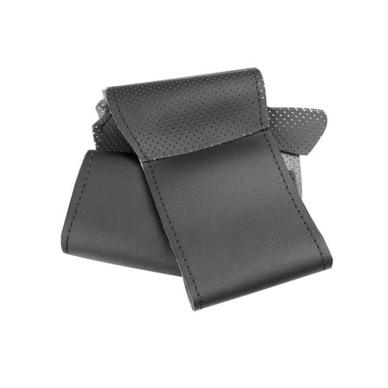 Auto-Lenkradbezug Perforierte Lederabdeckung Lenkradabdeckungsverkleidung Für Kia Für Carens 2007 2008 2009 2010 2011(Black) von KZZYPJ