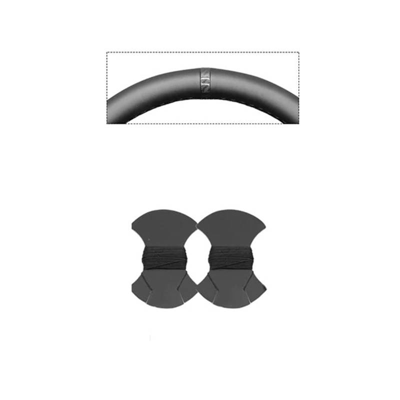 Auto-Lenkradbezug Schwarzes Leder Handgenäht rutschfest Weich Für Jeep Für Wrangler Für JK 2007 2008 2009 2010 2011(2) von KZZYPJ