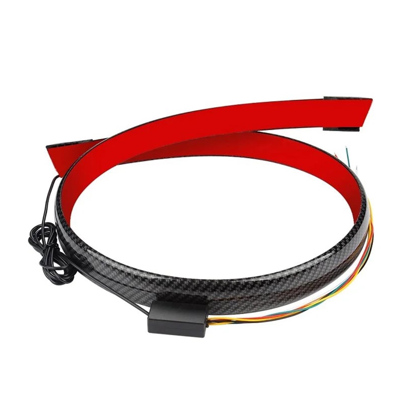Heckspoiler Flügel 125 cm 3-farbiges Heckspoilerlicht Für Universalautos Mit Blinker Rückfahrwarnlicht Rücklicht Stoppsignallampen(Carbon Fiber) von KZZYPJ