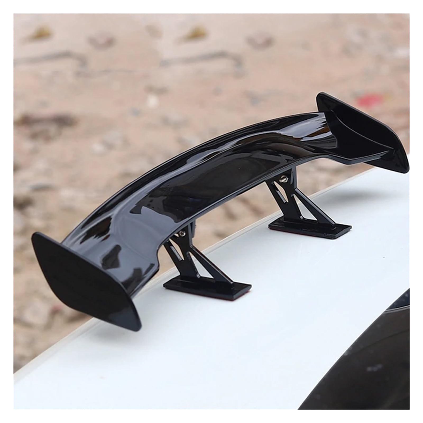 Heckspoiler Flügel Auto Universal Für Mini Spoiler Heckflügel Carbon Look Für Mini Modifizierte Heckflügel Modell Auto Styling Dekoration Auto Zubehör(Large Black) von KZZYPJ