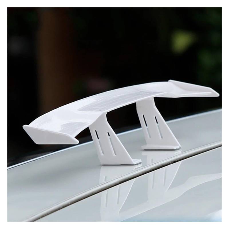 Heckspoiler Flügel Auto Universal Für Mini Spoiler Heckflügel Carbon Look Für Mini Modifizierte Heckflügel Modell Auto Styling Dekoration Auto Zubehör(Small White) von KZZYPJ