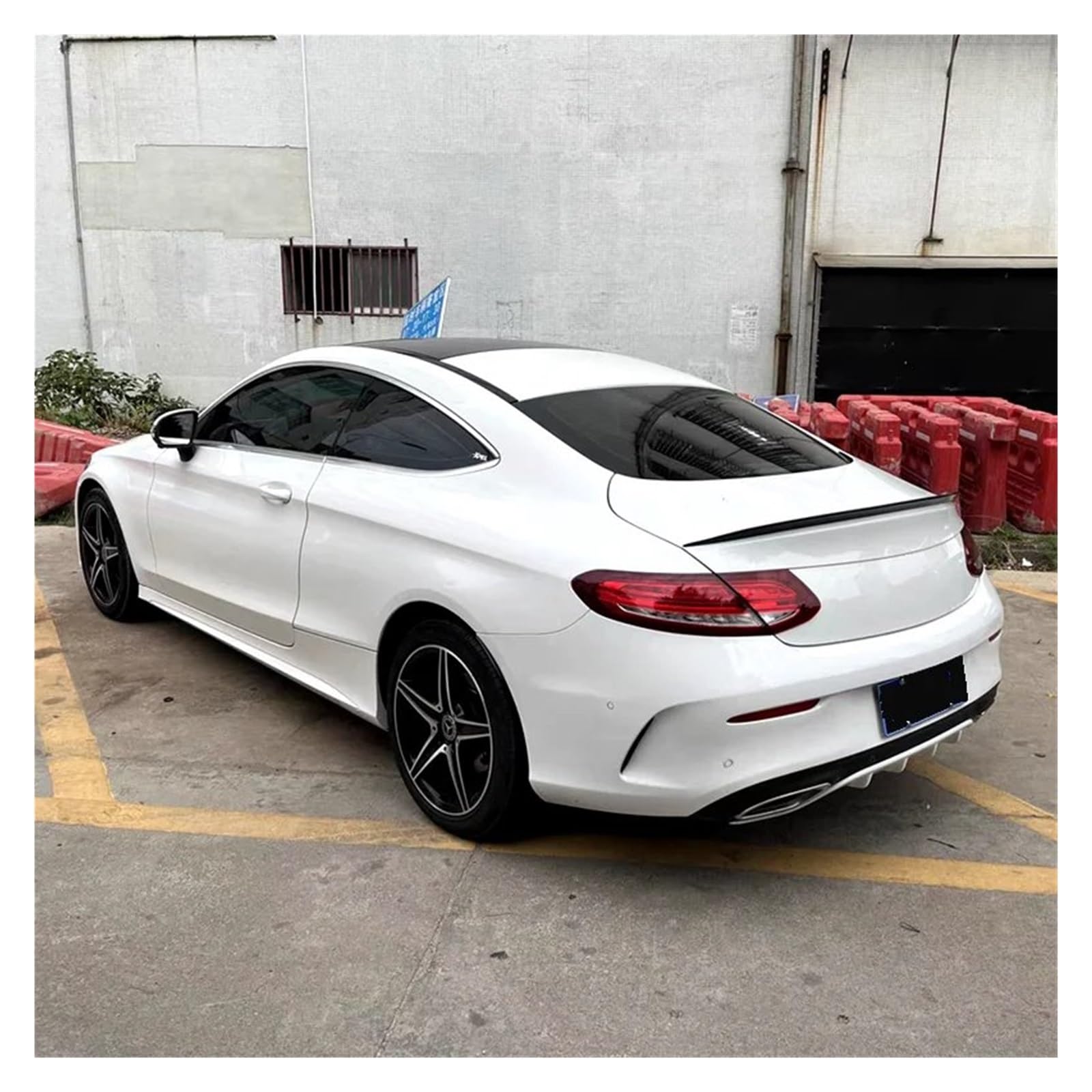 Heckspoiler Flügel Für Benz C-Klasse Für W205 Für E43 Für C63 Für Coupe Für C200 Für C300 Auto-Heckspoilerflügel Autozubehör(Clear) von KZZYPJ