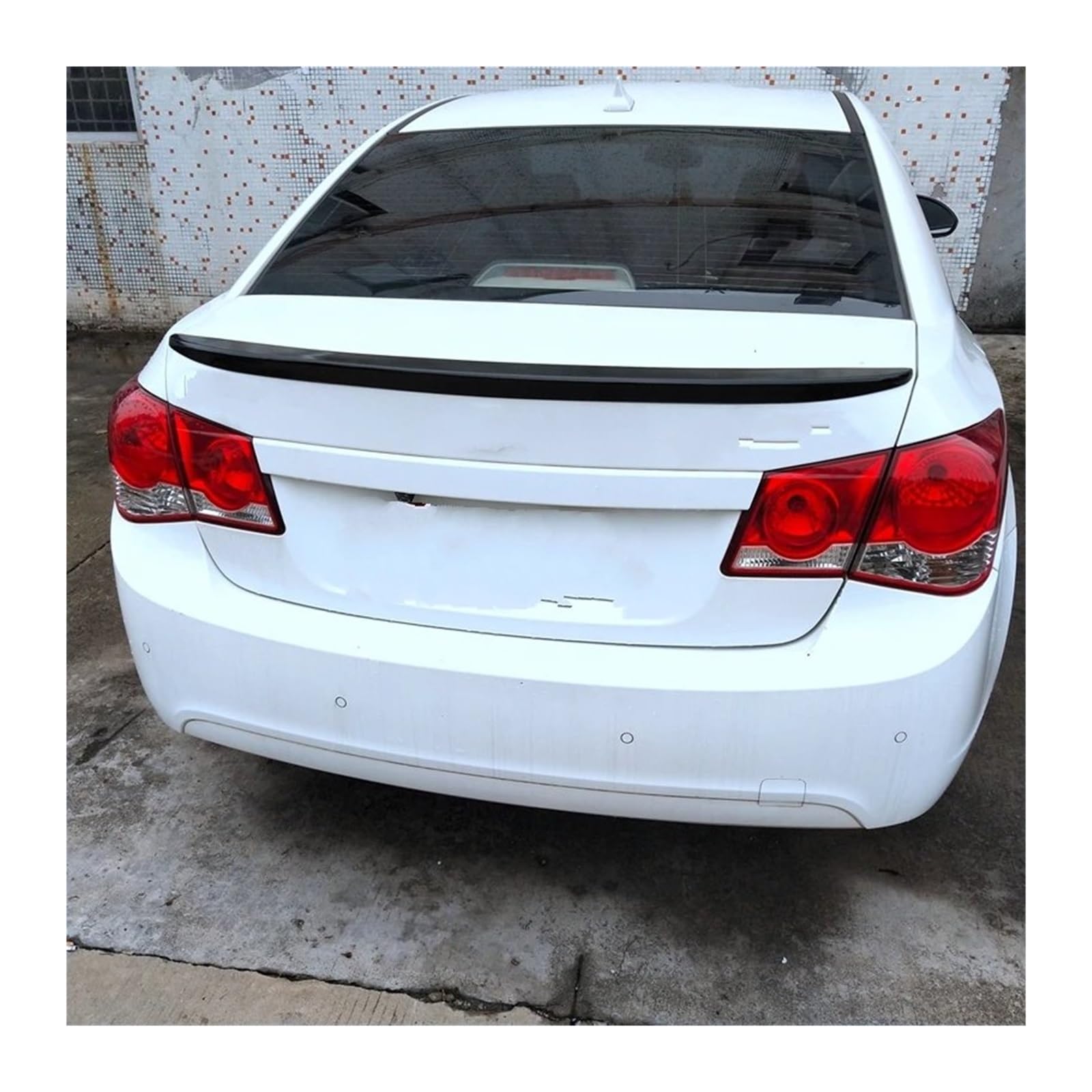Heckspoiler Flügel Für Chevrolet Für Cruze Für Spoiler 2009 2010 2011 2012 2013 2014 ABS Kunststoff Hinten Trunk Lip Spoiler Auto Hinten Flügel Dekoration(Clear) von KZZYPJ