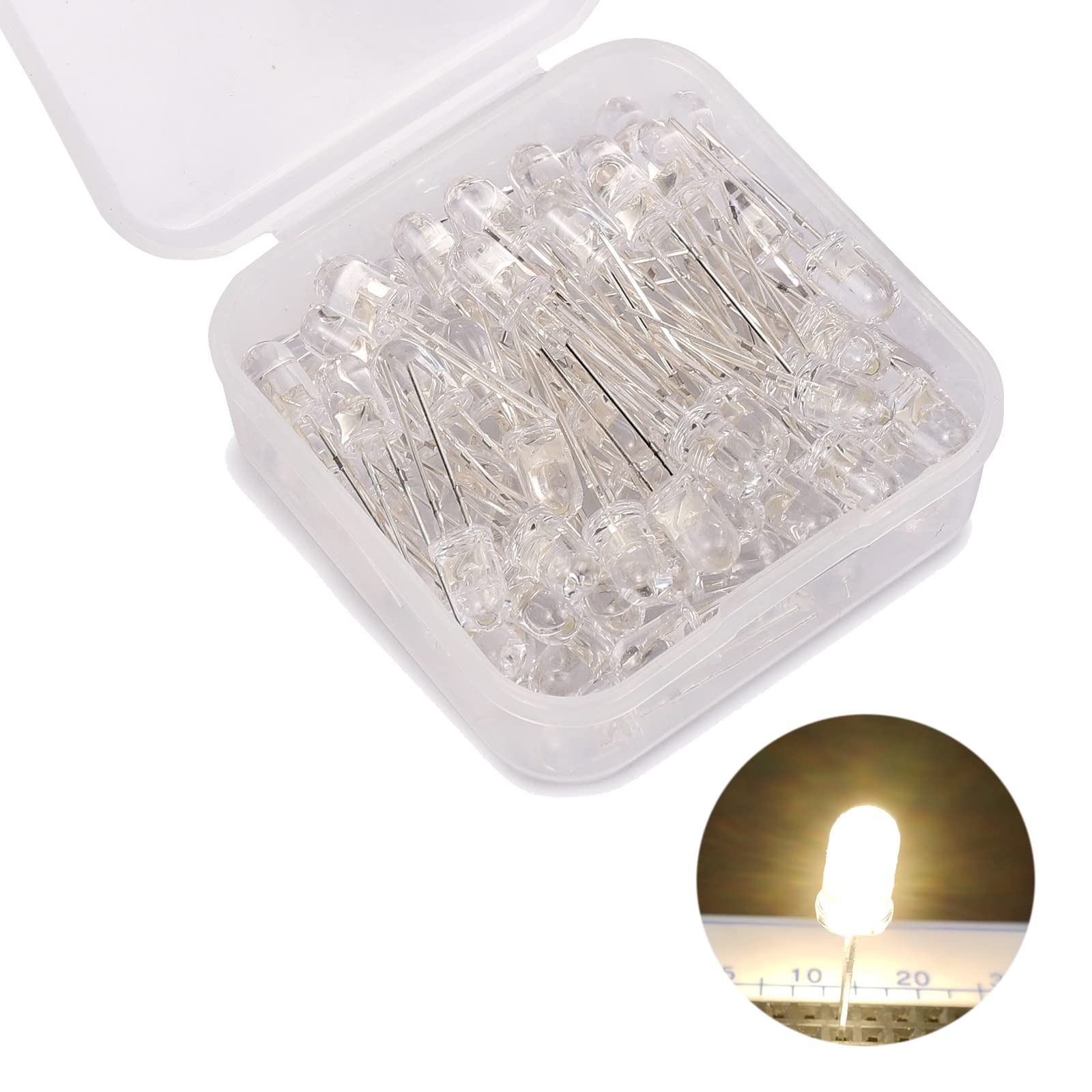 5-mm-LED-Dioden, 80 Stück warmweiße LED-Dioden, LED-Lampensortiment DIY-Kit, Projekt-/wissenschaftliche Erfahrung 5-mm-LED-Dioden, 80 Stück warmweiße LED-Dioden, LED-Lampensortiment DIY-Kit, Projekt-/wissenschaftliche Erfahrung von Ka wah core