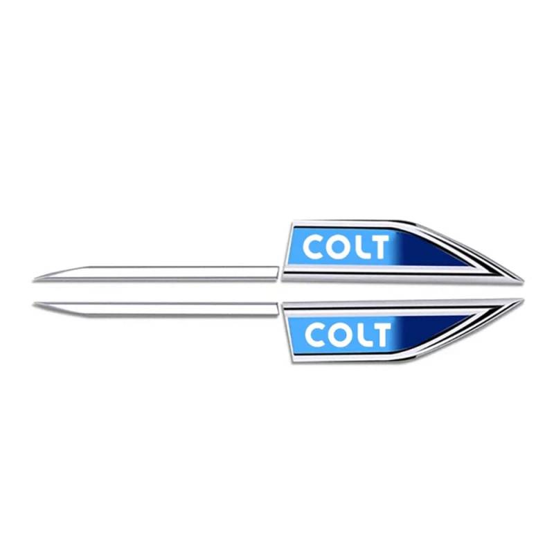 3D Metall Embleme für Mitsubishi Colt Auto Chrom Emblem Aufkleber Körper Logo Buchstaben Sticker Zeichen Styling Zubehör Abzeichen,B von KaTiak