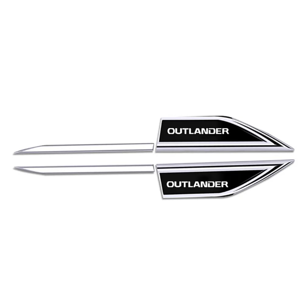 3D Metall Embleme für Mitsubishi Outlander 2013-2019 Auto Chrom Emblem Aufkleber Körper Logo Buchstaben Sticker Zeichen Styling Zubehör Abzeichen,B von KaTiak