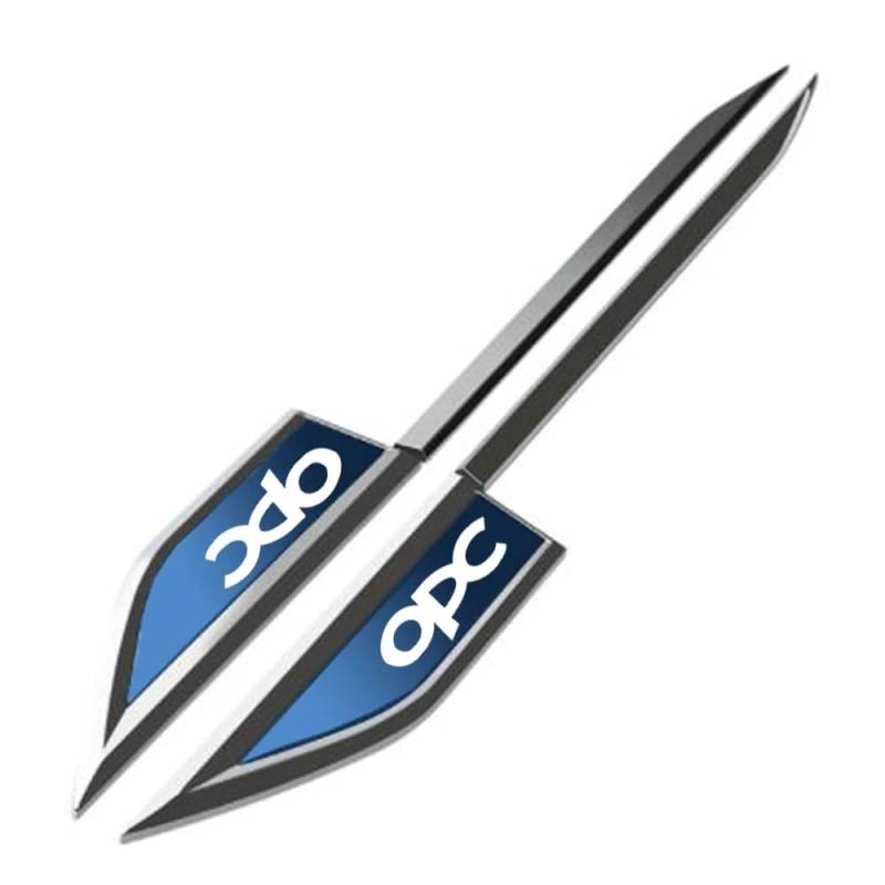 3D Metall Embleme für Opel OPC Auto Chrom Emblem Aufkleber Körper Logo Buchstaben Sticker Zeichen Styling Zubehör Abzeichen,A von KaTiak