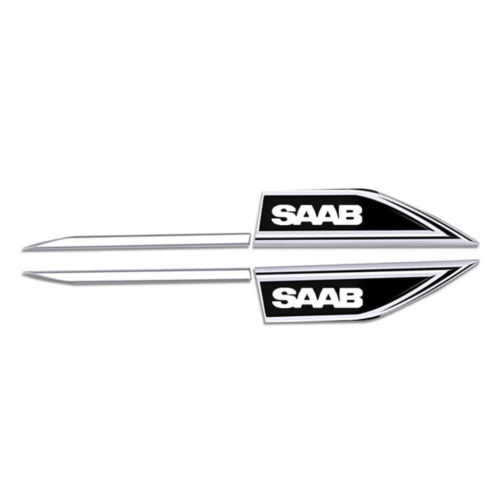 3D Metall Embleme für Saab 93 95 Saab 9-3 9-5 900 9000 Auto Chrom Emblem Aufkleber Körper Logo Buchstaben Sticker Zeichen Styling Zubehör Abzeichen,A von KaTiak