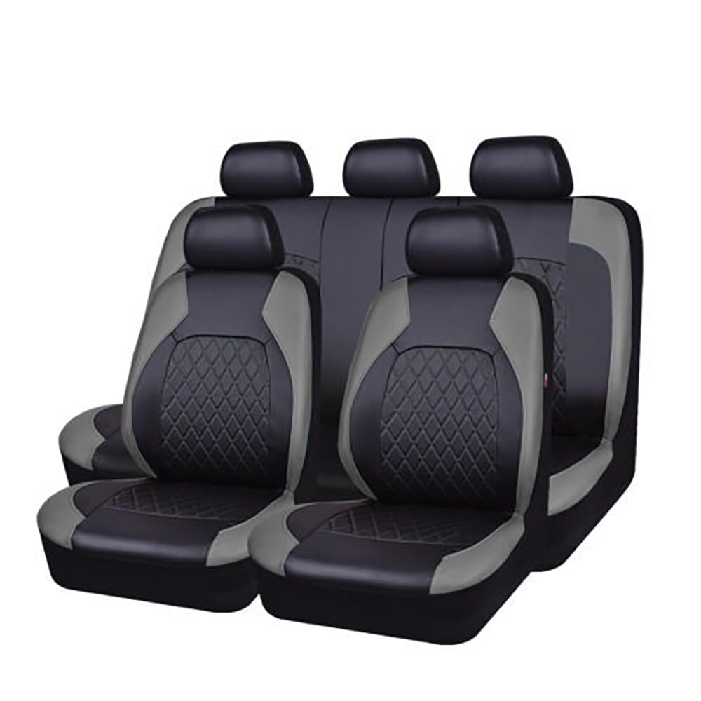 KaTiak 5 Sitzer Auto Sitzbezüge Set für Hyundai Tucson NX/TL/LM/JM 4/3/2/1.Gen 2005-2020 2021-2023 2024 2025 Wasserdicht Bequem Schonbezug Sitz PU-Leder Sitzbezug Allen Jahreszeiten ErhäL,C von KaTiak