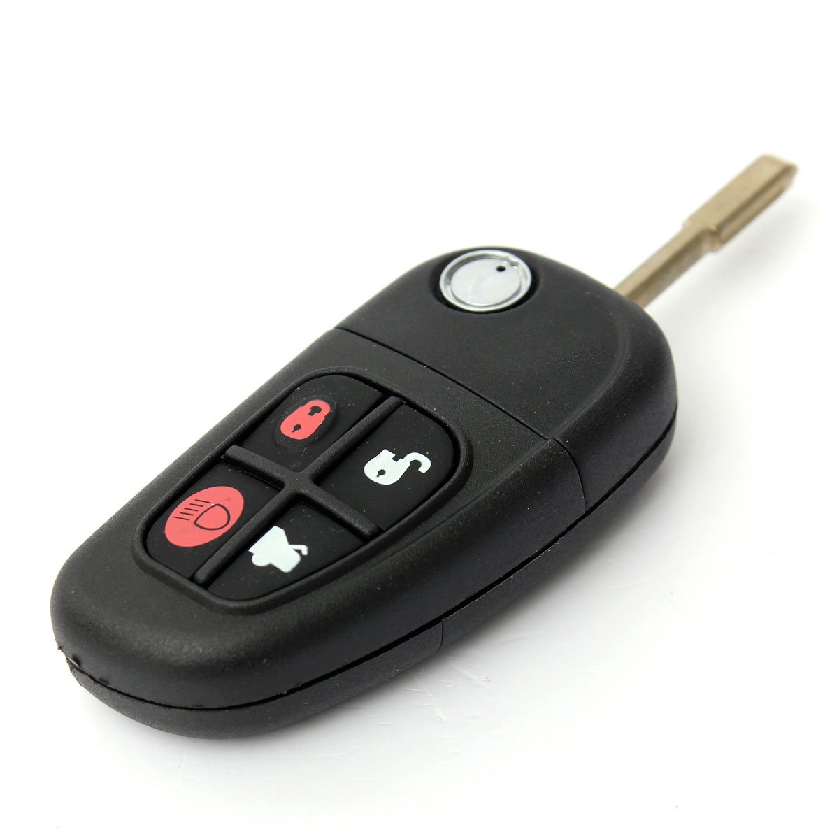 KATUR 4 Tasten 433 MHz Fernbedienung, Schlüsselgehäuse, klappbar, ungeschliffener Schlüsselbart, Autoschlüsselhülle, Ersatzteil mit 4D60 Chip, für Autos von KATUR
