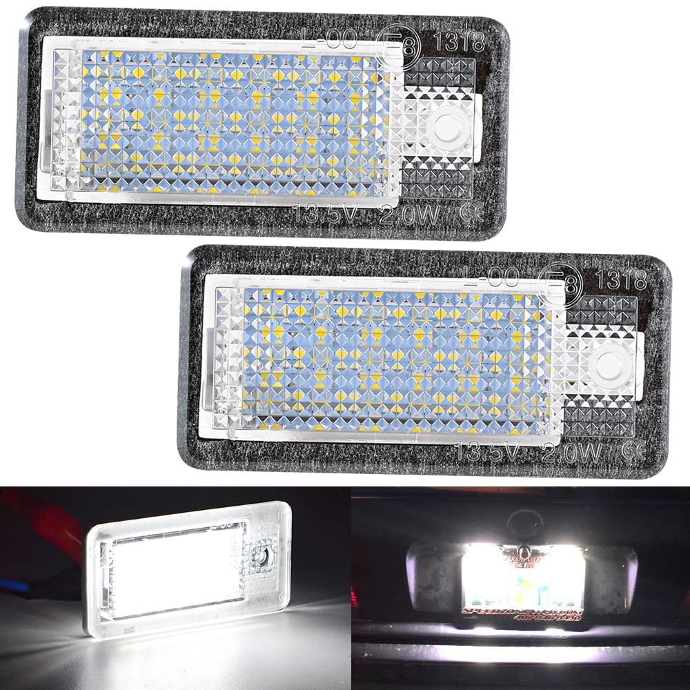 aTur 1 Paar Auto Kein CANBUS Fehler 18SMD LED License Kennzeichenbeleuchtung Lampe für A udi A3 S3 A4 S4 B6 B7 A6 S6 A8 Q7 aTur 1 Paar Auto Kein CANBUS Fehler 18SMD LED License Kennzeichenbeleuchtung Lampe für A udi A3 S3 A4 S4 B6 B7 A6 S6 A8 Q7 von KATUR