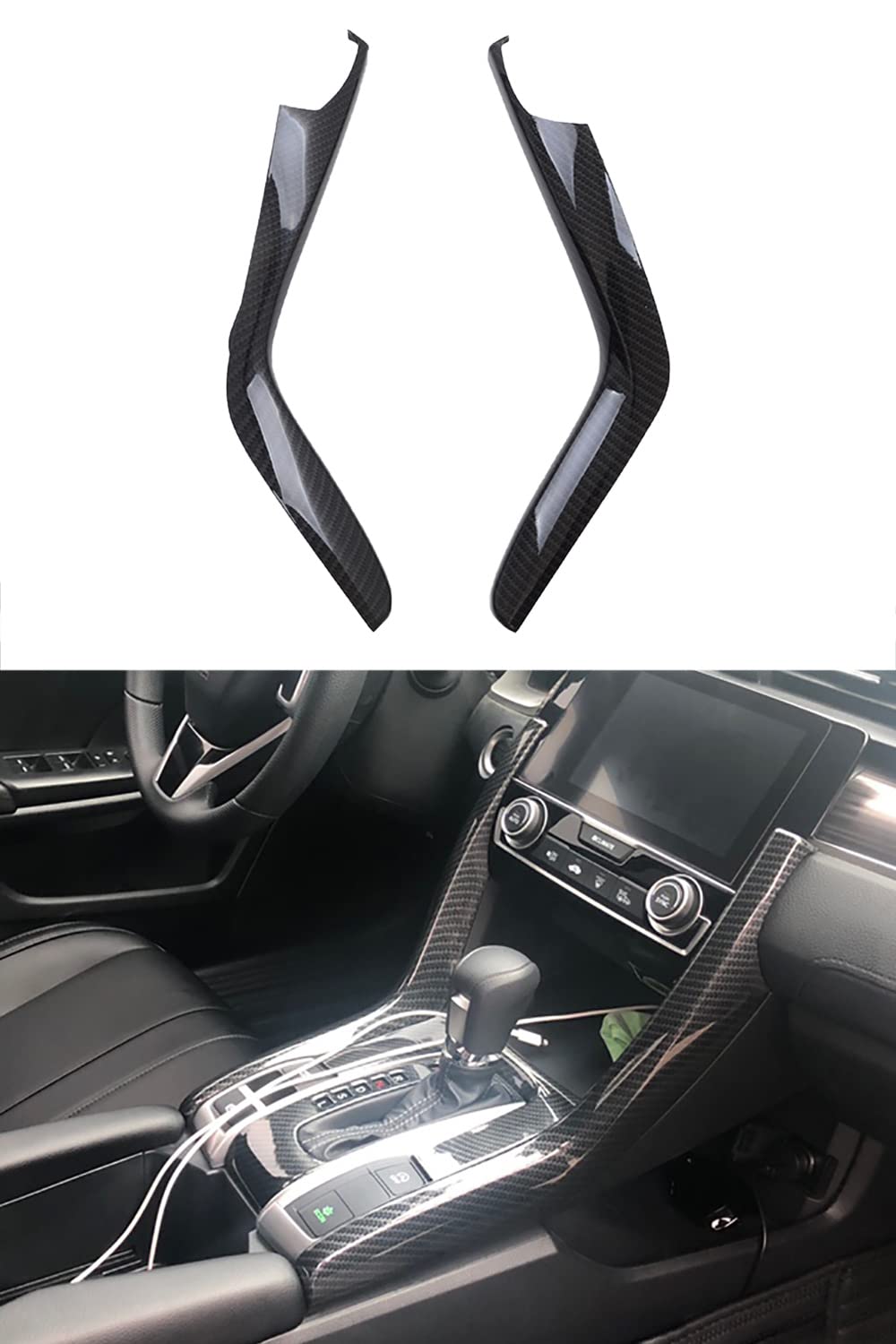 Kadore Carbon Fiber Innenraum Schaltung Formstreifen Abdeckung Trim für 2016 2017 2018 2019 2020 2021 Honda Civic 10th Gen LHD Kadore Carbon Fiber Innenraum Schaltung Formstreifen Abdeckung Trim für 2016 2017 2018 2019 2020 2021 Honda Civic 10th Gen LHD von Kadore